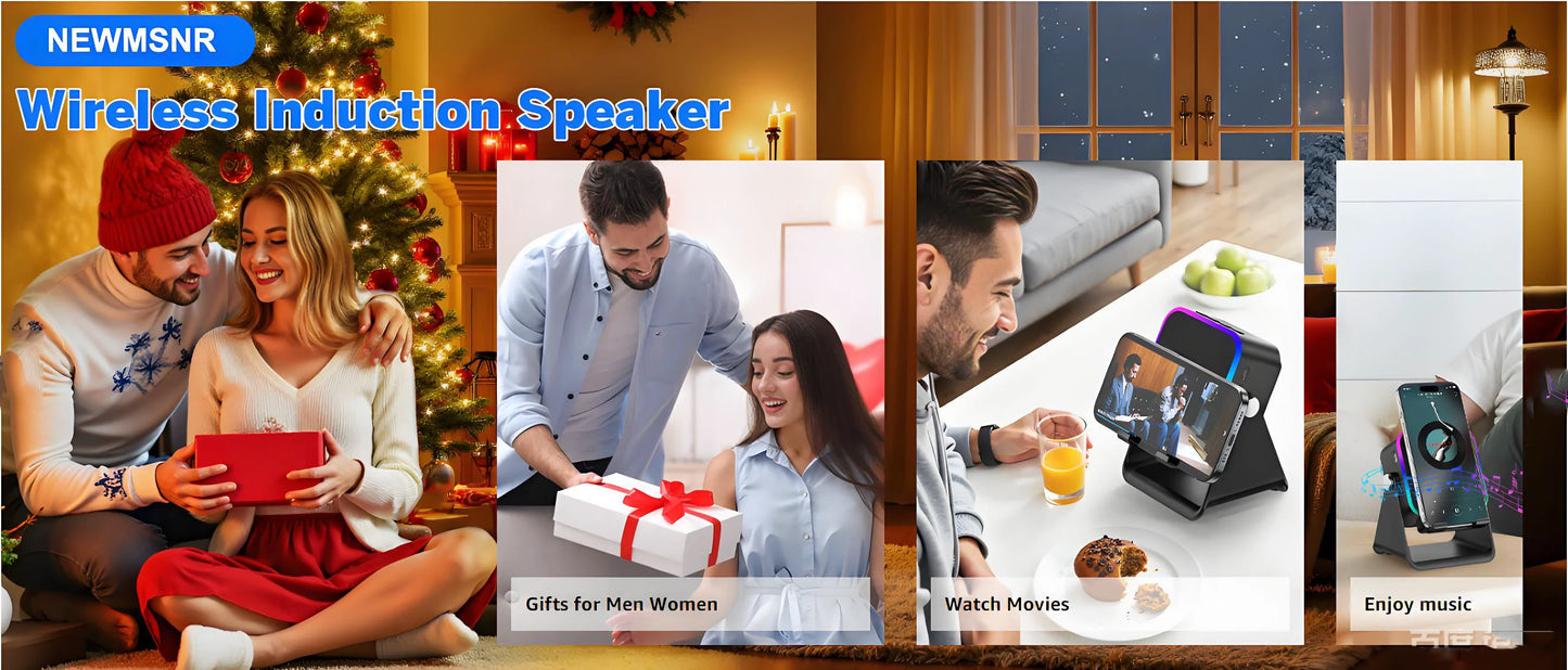 Ayubishop 5-in-1 Wireless Induction Speaker Bluetooth