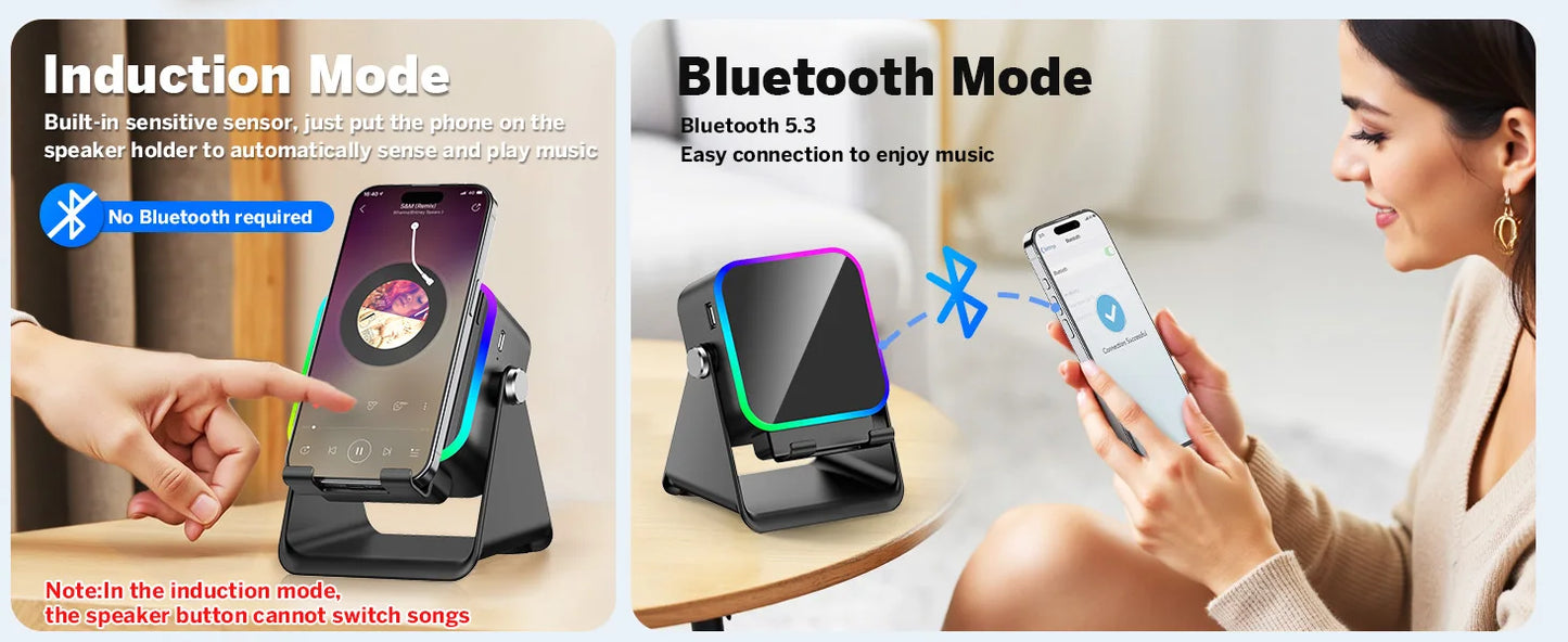 Ayubishop 5-in-1 Wireless Induction Speaker Bluetooth