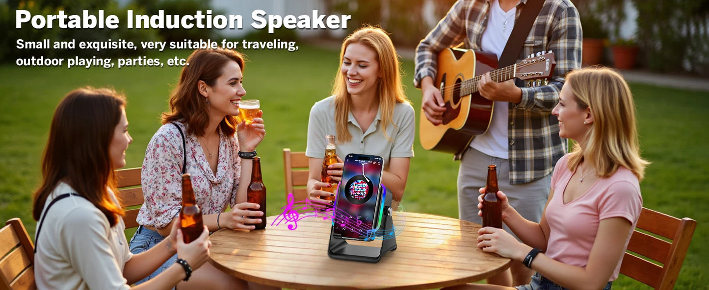 Ayubishop 5-in-1 Wireless Induction Speaker Bluetooth